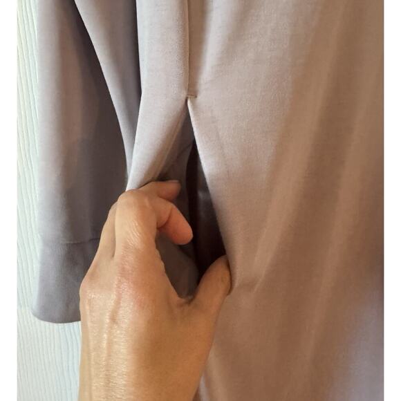 ATHLETA Seasoft Long Sleeve Dress Womens Pullover Pockets Tinsel Gray Size M/T - Picture 3 of 8